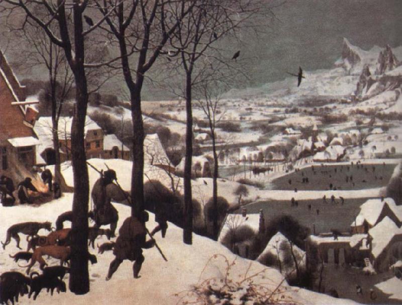 BRUEGHEL, Pieter the Younger The Hunters in the Snow France oil painting art